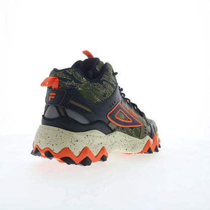 Fila Oakmont TR Mid 1JM01630-305 Mens Green Leather Athletic Hiking Shoes
