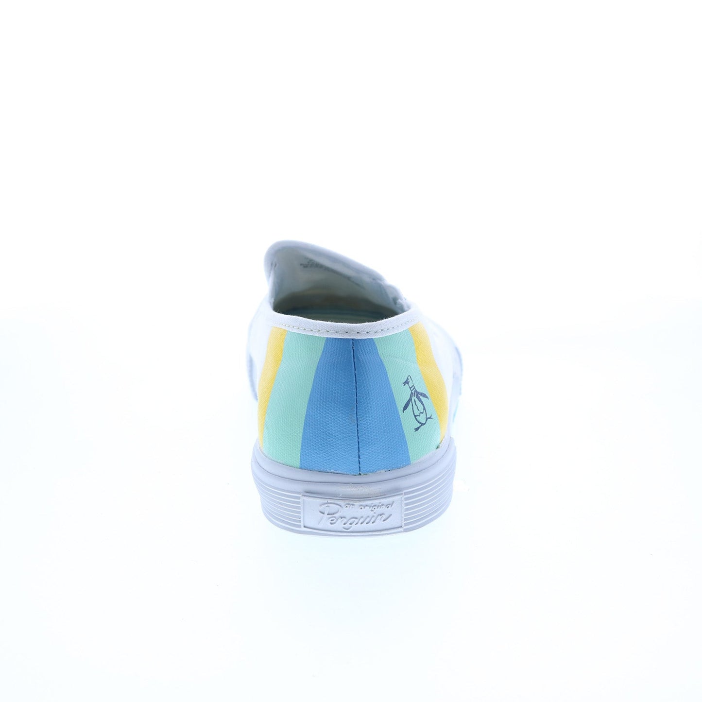 Original Penguin Sam Stripe Slip On Mens White Lifestyle Sneakers Shoes