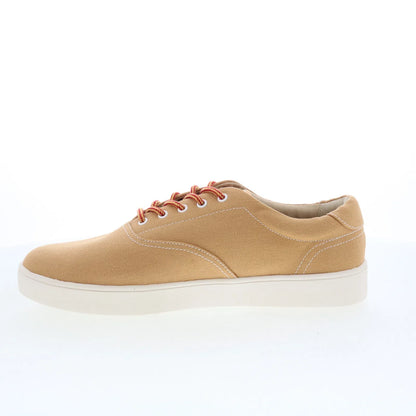 Spenco Pier SP2007WHE Mens Brown Wide Canvas Lifestyle Sneakers Shoes