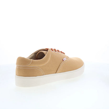 Spenco Pier SP2007WHE Mens Brown Wide Canvas Lifestyle Sneakers Shoes