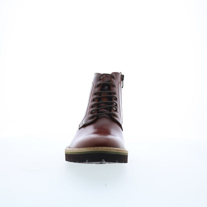 Steve Madden P-Krypto Mens Brown Leather Lace Up Casual Dress Boots