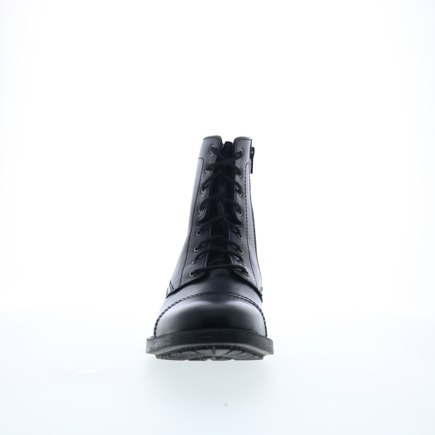 Steve Madden P-Mavrik Mens Black Leather Lace Up Casual Dress Boots