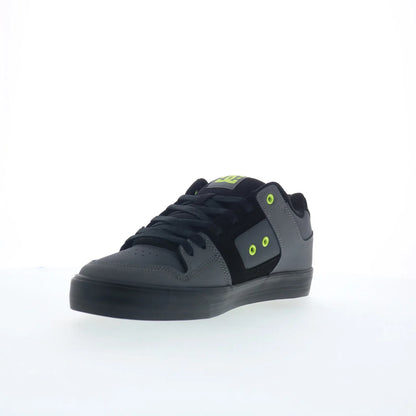 DC Pure DC01782028-GRYBLK Mens Gray Leather Skate Inspired Sneakers Shoes