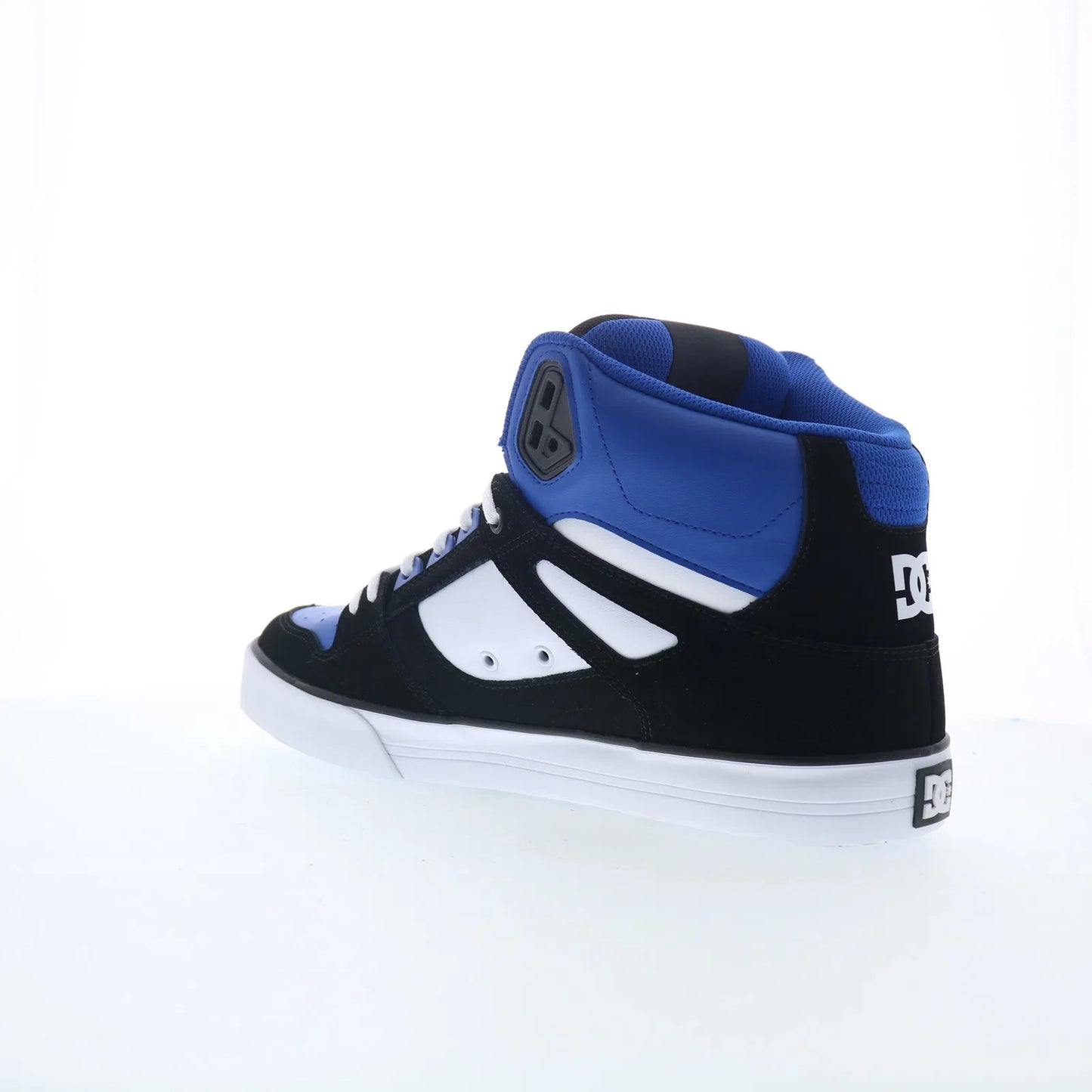 DC Pure High Top WC Mens Blue Nubuck Skate Inspired Sneakers Shoes