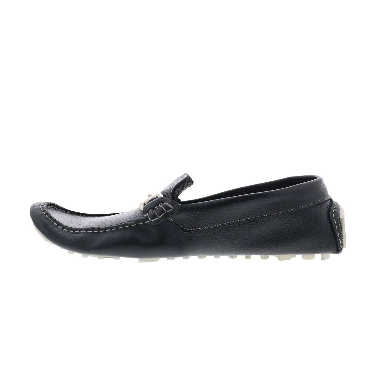 RD Company RD79 Mens Black Leather Slip On Loafers & Slip Ons Moccasin Shoes