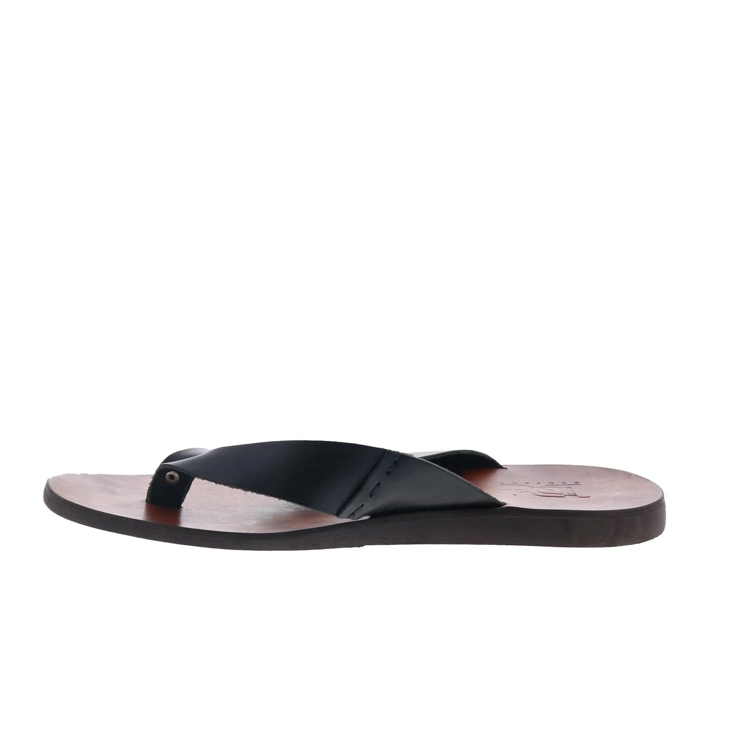 RD Company RD81 Mens Brown Leather Slip On Sandals Flip-Flops Shoes