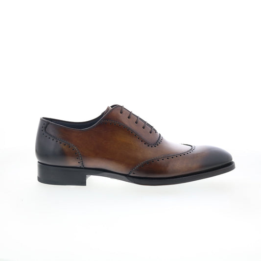 Di Bianco Reggio Deco Zenzero Mens Brown Oxfords Wingtip & Brogue Shoes