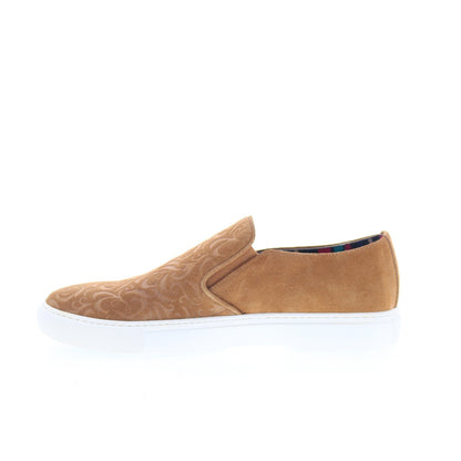 Robert Graham Cormac RGS5182 Mens Brown Suede Slip On Lifestyle Sneakers Shoes