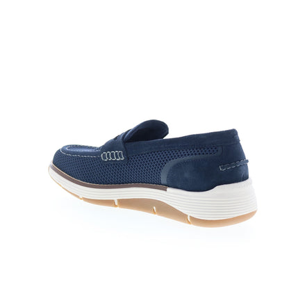Rockport Lance RMLANCE Mens Blue Mesh Loafers & Slip Ons Penny Shoes
