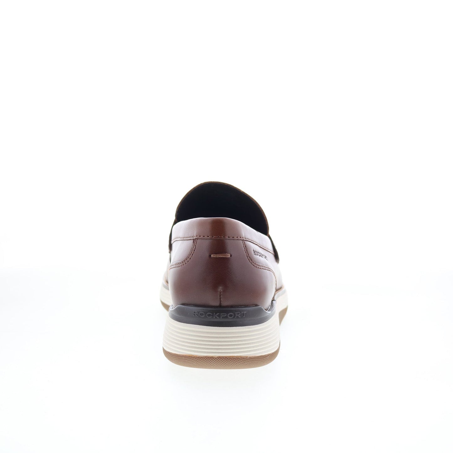 Rockport Liam RMLIAM Mens Brown Wide Leather Loafers & Slip Ons Penny Shoes