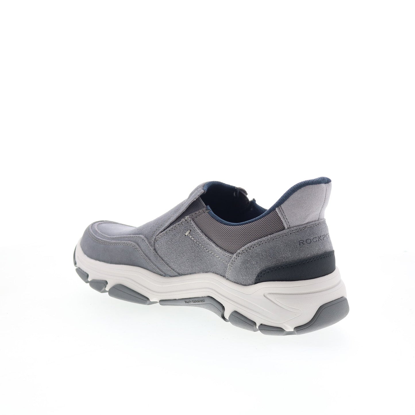 Rockport Reece RMREECE Mens Gray Wide Leather Lifestyle Sneakers Shoes