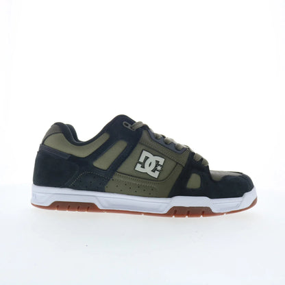 DC Stag 320188-ARO Mens Green Suede Lace Up Skate Inspired Sneakers Shoes