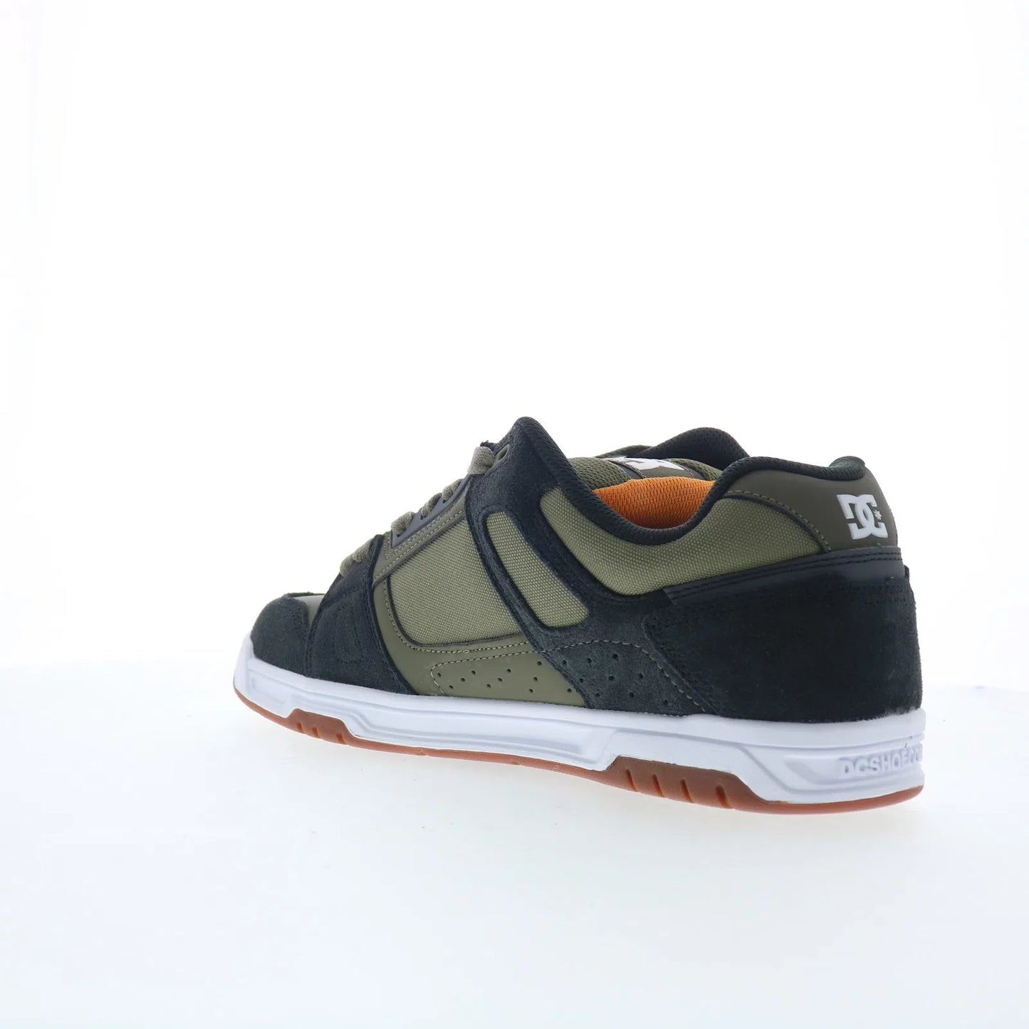 DC Stag 320188-ARO Mens Green Suede Lace Up Skate Inspired Sneakers Shoes