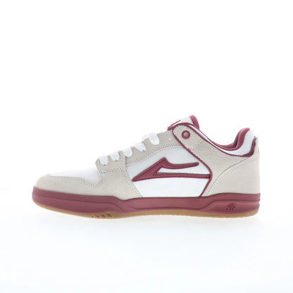 Lakai Telford Elite Mens White Suede Lace Up Skate Inspired Sneakers Shoes