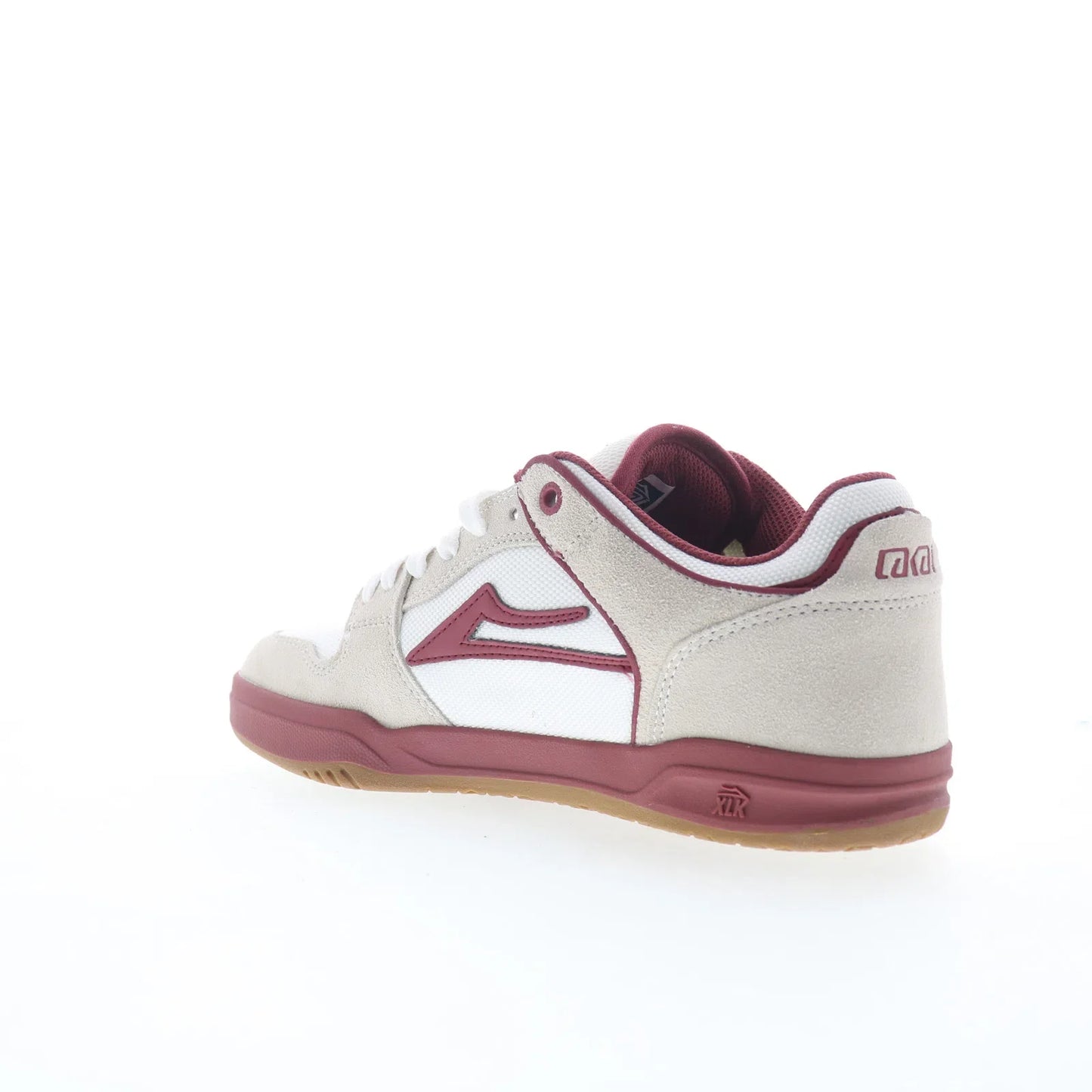 Lakai Telford Elite Mens White Suede Lace Up Skate Inspired Sneakers Shoes