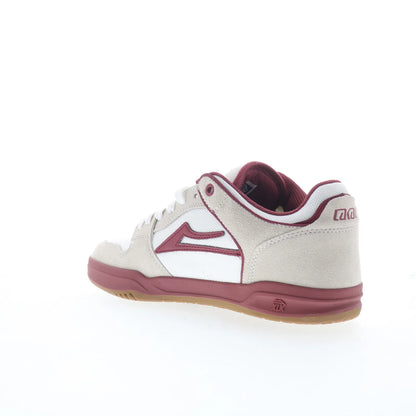 Lakai Telford Elite Mens White Suede Lace Up Skate Inspired Sneakers Shoes