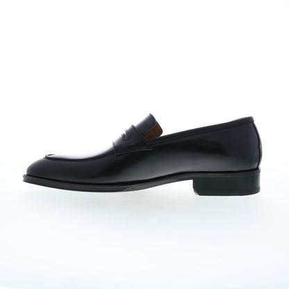 Pastori by Di Bianco Titus Mens Black Leather Loafers & Slip Ons Penny Shoes