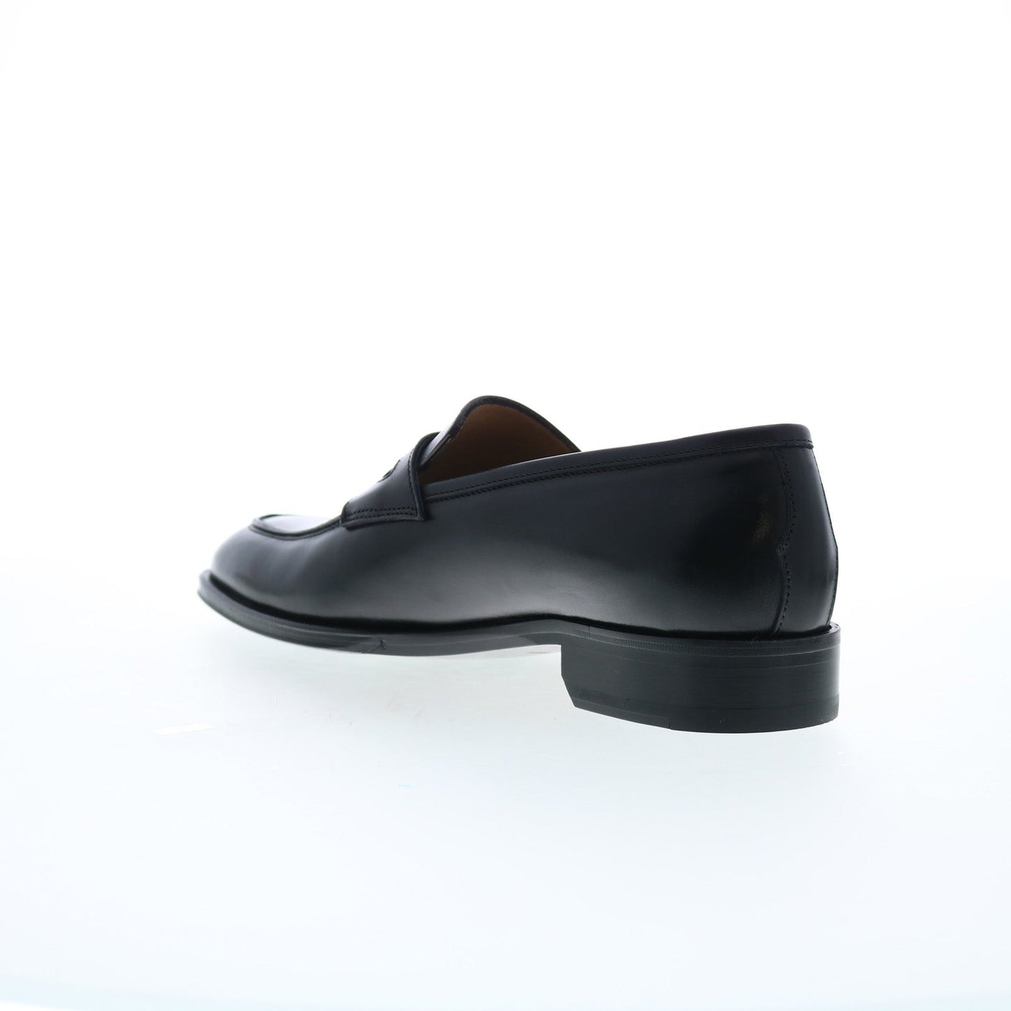 Pastori by Di Bianco Titus Mens Black Leather Loafers & Slip Ons Penny Shoes