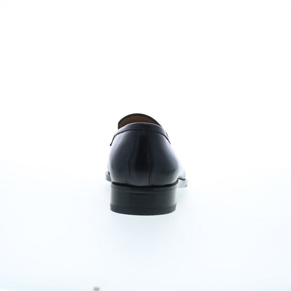 Pastori by Di Bianco Titus Mens Black Leather Loafers & Slip Ons Penny Shoes