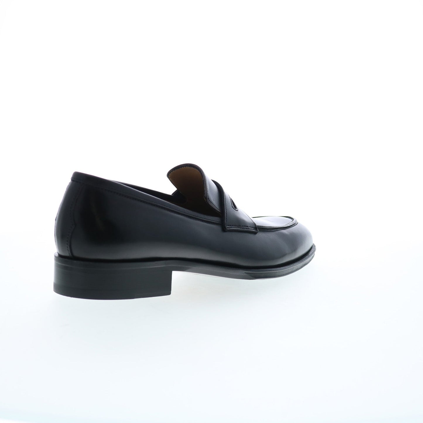 Pastori by Di Bianco Titus Mens Black Leather Loafers & Slip Ons Penny Shoes