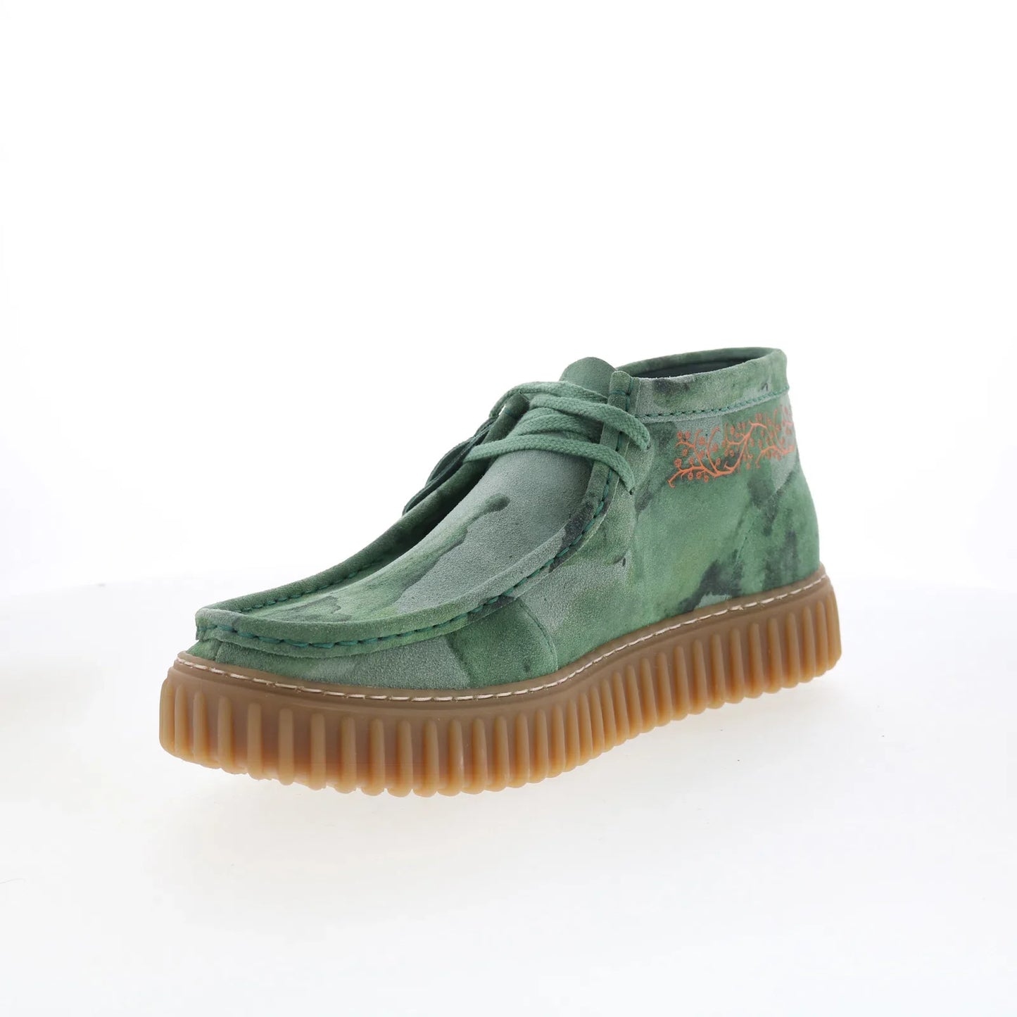 Clarks Torhill Tor 26180457 Mens Green Suede Lace Up Chukkas Boots