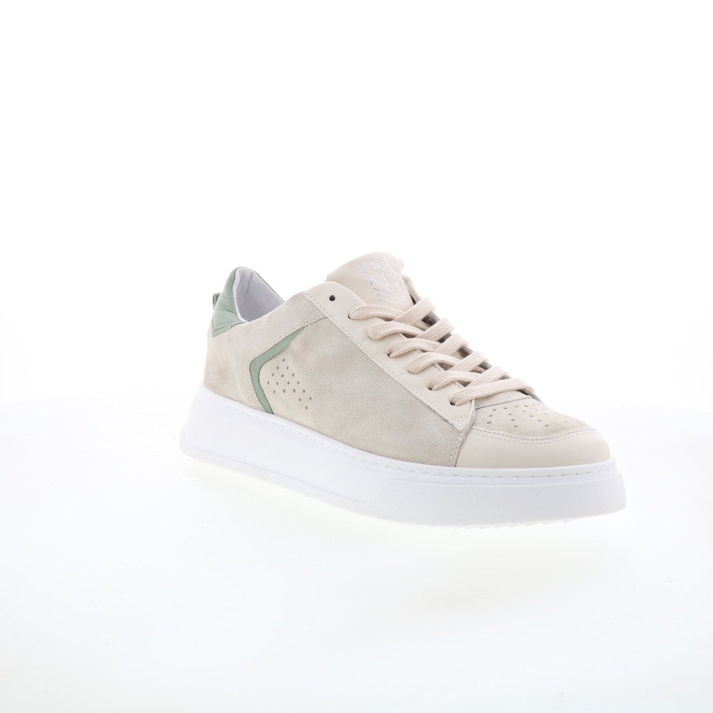 Miz Mooz Tristin Womens Beige Suede Lace Up Lifestyle Sneakers Shoes