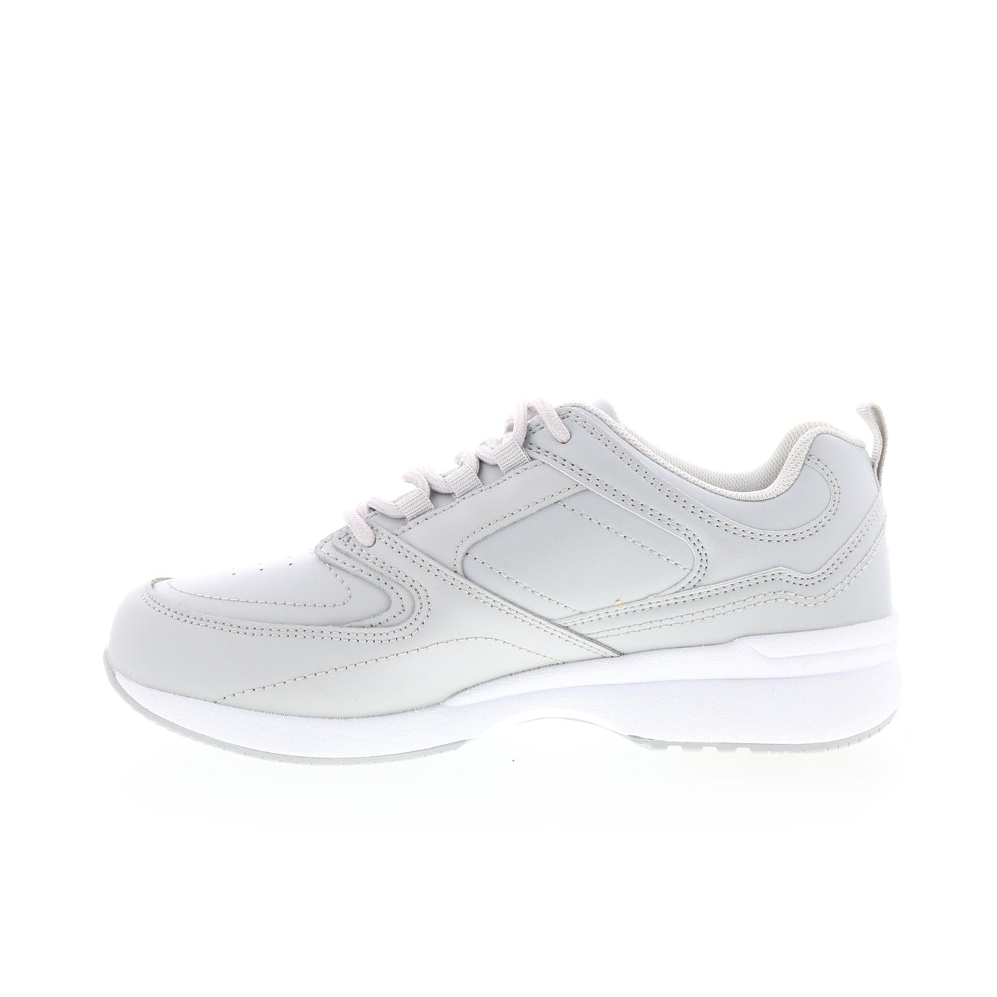 Propet Life Walker Sport WAA312L Womens Gray Leather Lifestyle Sneakers Shoes