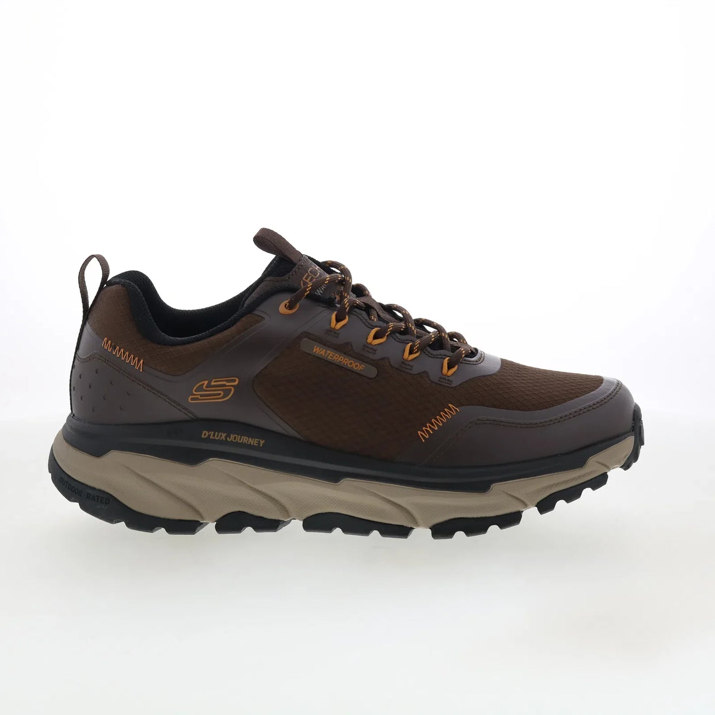 Skechers Waterproof D'Lux Journey - Slate Peak Mens Brown Athletic Shoes