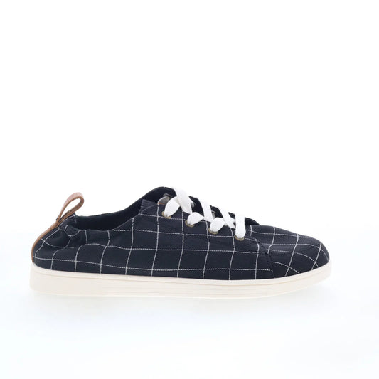 Spenco Windowpane SP1202BLK Womens Black Wide Lifestyle Sneakers Shoes