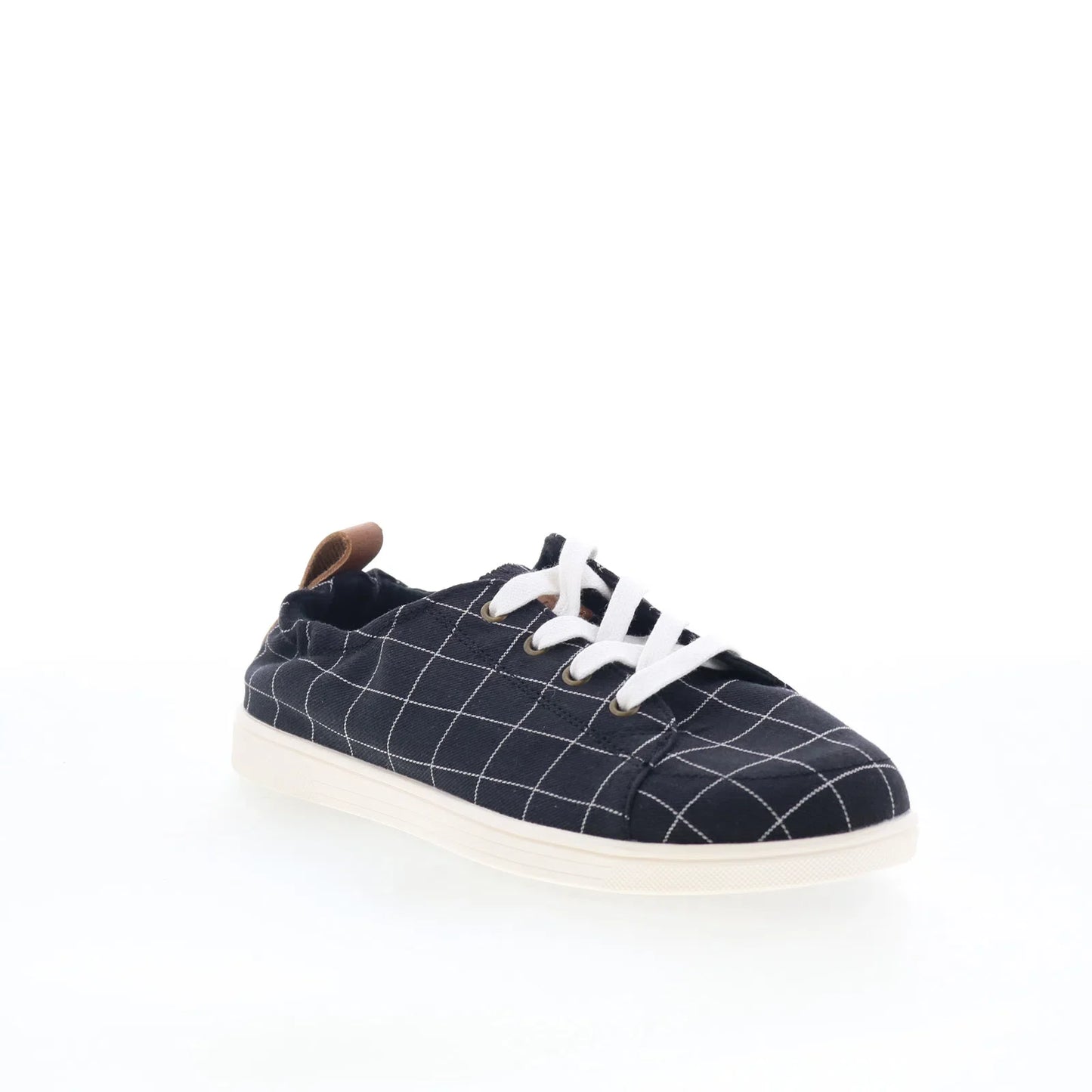 Spenco Windowpane SP1202BLK Womens Black Wide Lifestyle Sneakers Shoes