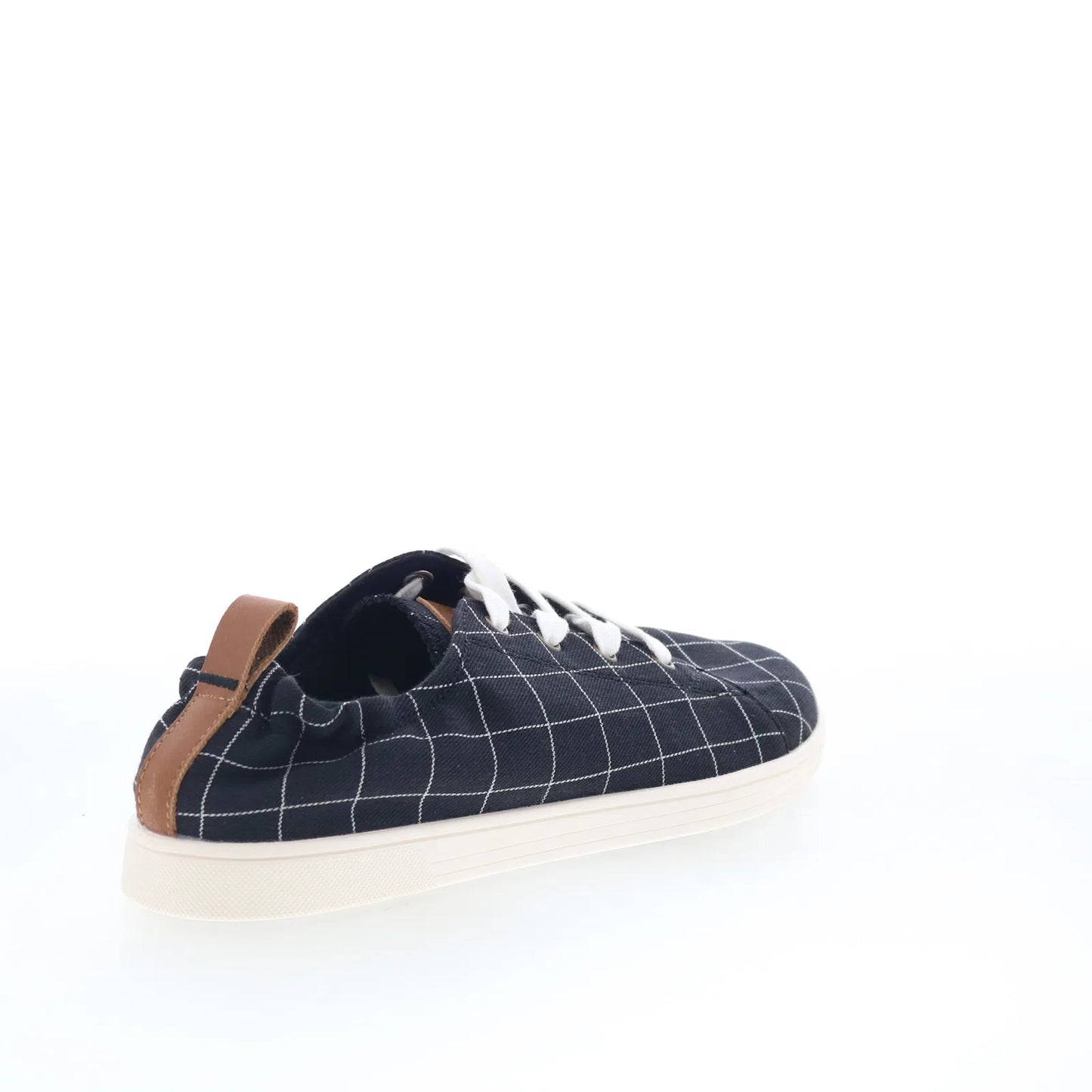 Spenco Windowpane SP1202BLK Womens Black Canvas Lifestyle Sneakers Shoes