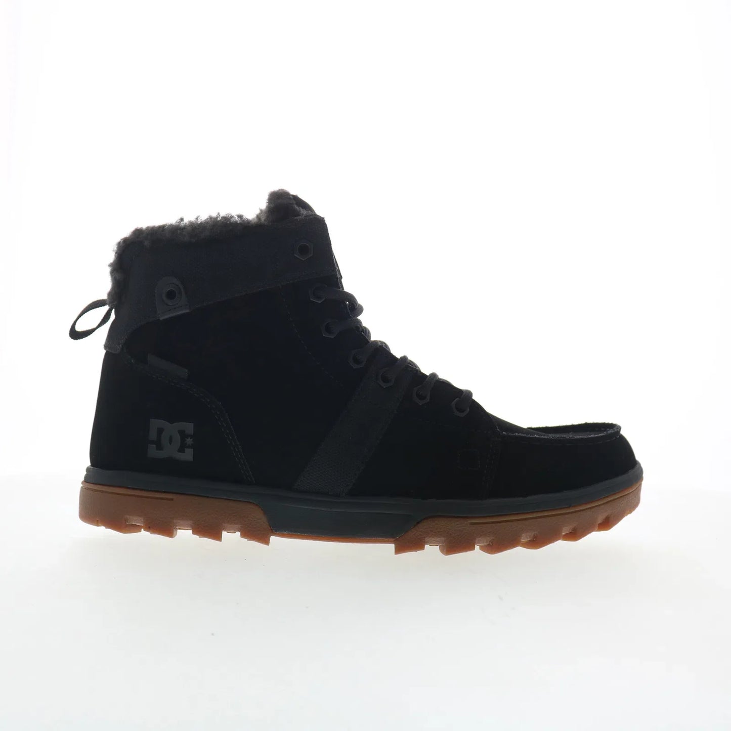 DC Woodland ADYB700042-BGM Mens Black Nubuck Lace Up Casual Dress Boots