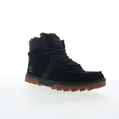 DC Woodland ADYB700042-BGM Mens Black Nubuck Lace Up Casual Dress Boots