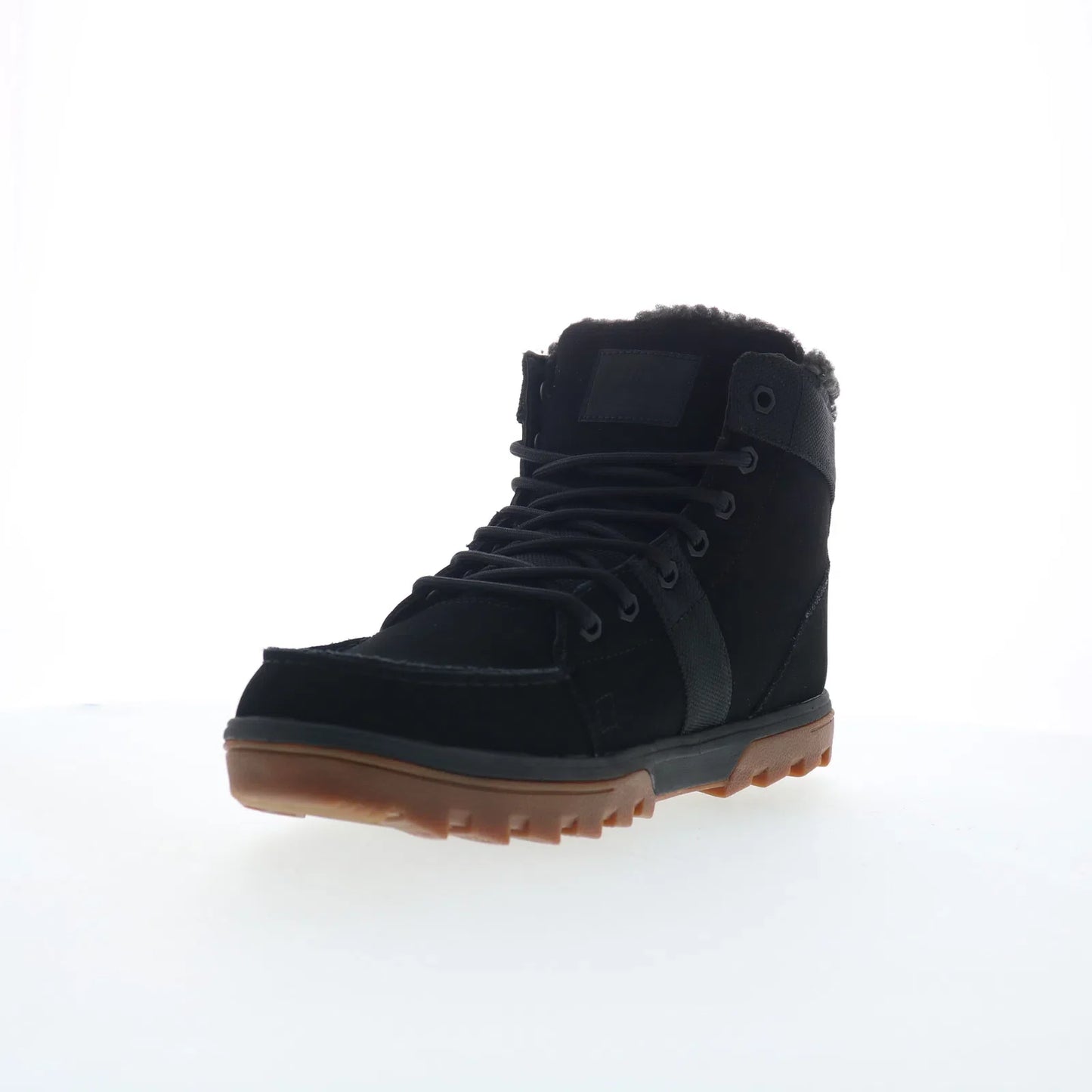 DC Woodland ADYB700042-BGM Mens Black Nubuck Lace Up Casual Dress Boots